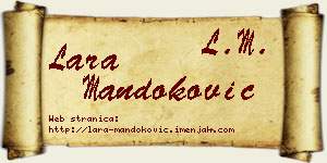 Lara Mandoković vizit kartica